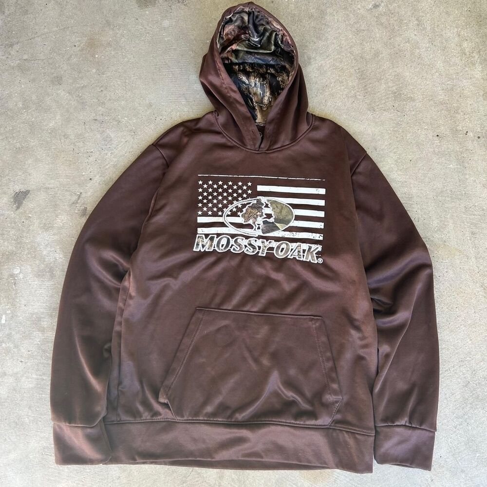 Mossy-oak Men's Brown and Green Hoodie